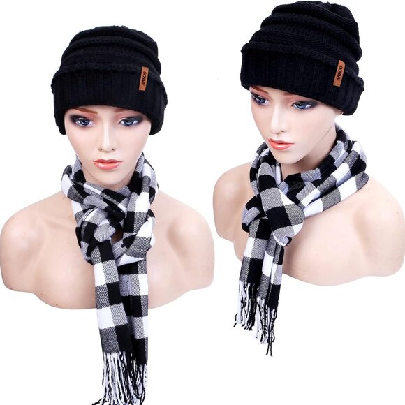 Stylish Multi-Functional Winter Set: Beanie, Scarf, Touchscreen Gloves & Earmuff - Picture 7 of 7